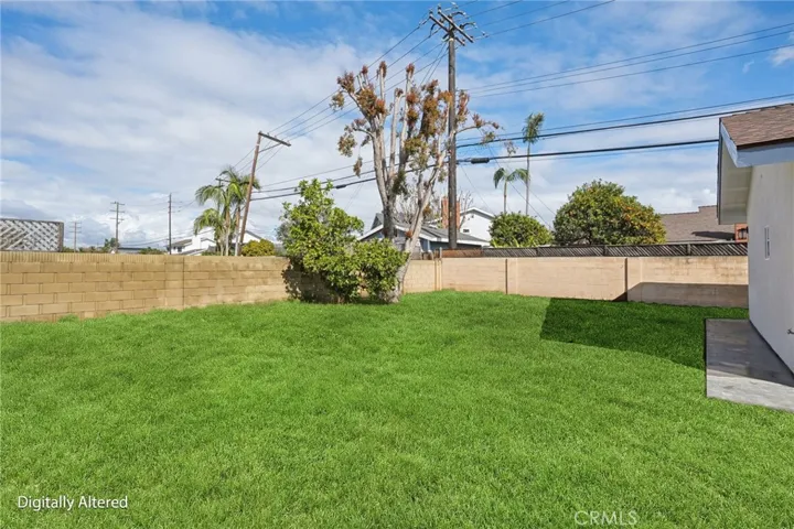 Backyard with artificial grass view #2