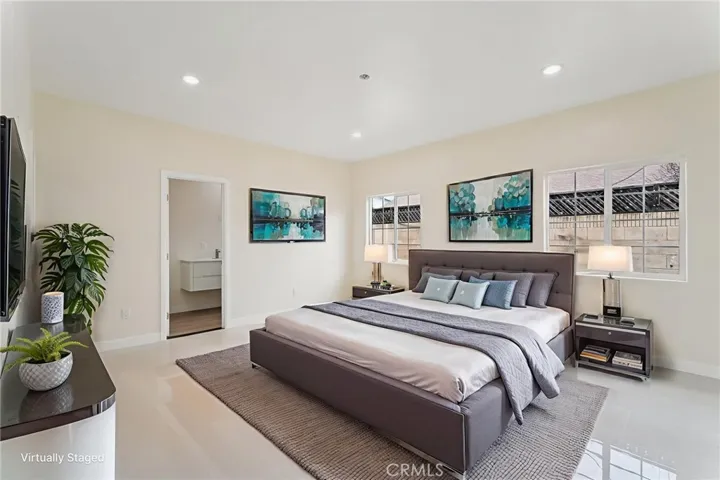 Bedroom #1 with ensuite (virtually staged)