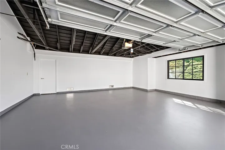 Newly painted, smooth textured garage