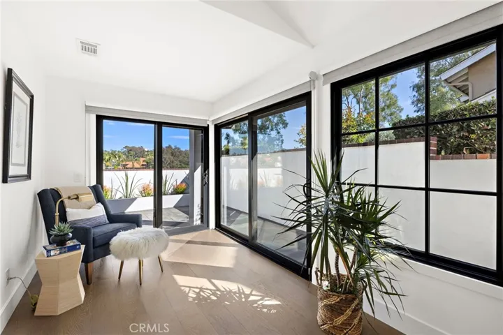 Sitting sun area perfect for morning coffee and a book