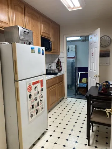 Galley with a second door to the garage/storage area