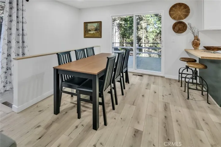 Dining Room with sliding doors to upper deck