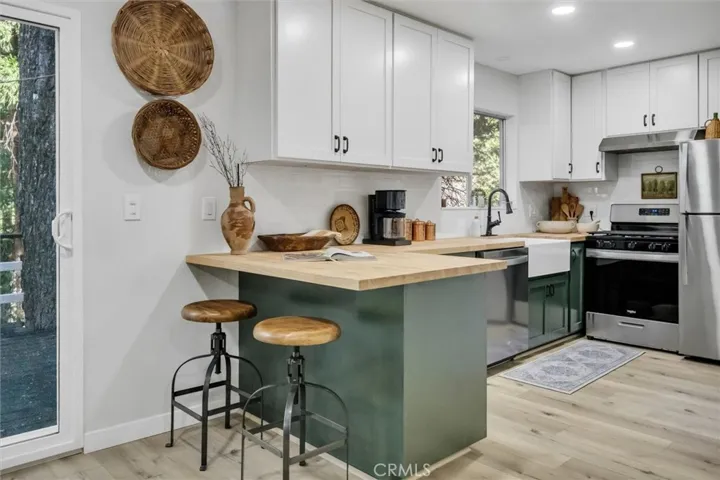 Breakfast bar in updated kitchen