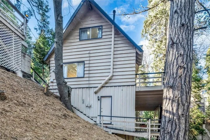 Side of home from below