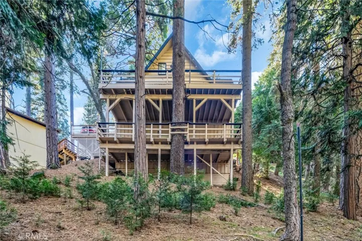 View of home from below showing the two decks