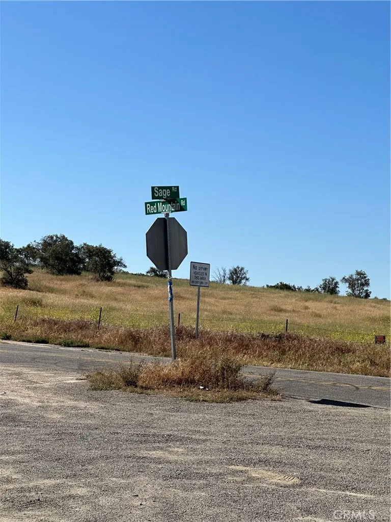 Corner of Sage & Red Mountain Roads next to parcel.