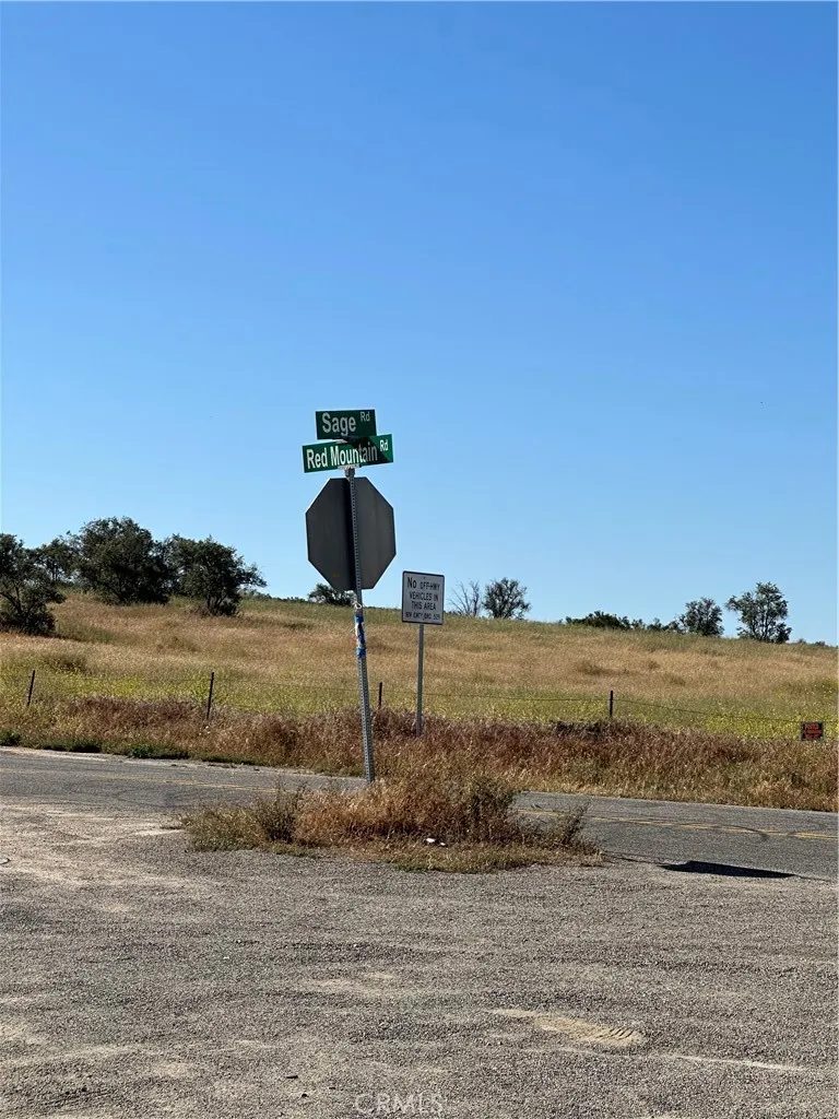 Corner of Sage & Red Mountain Roads next to parcel.