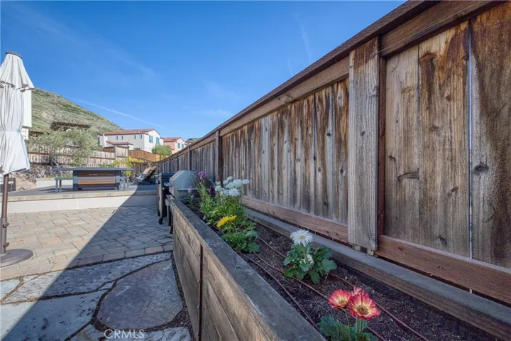 Planters with fresh flowers