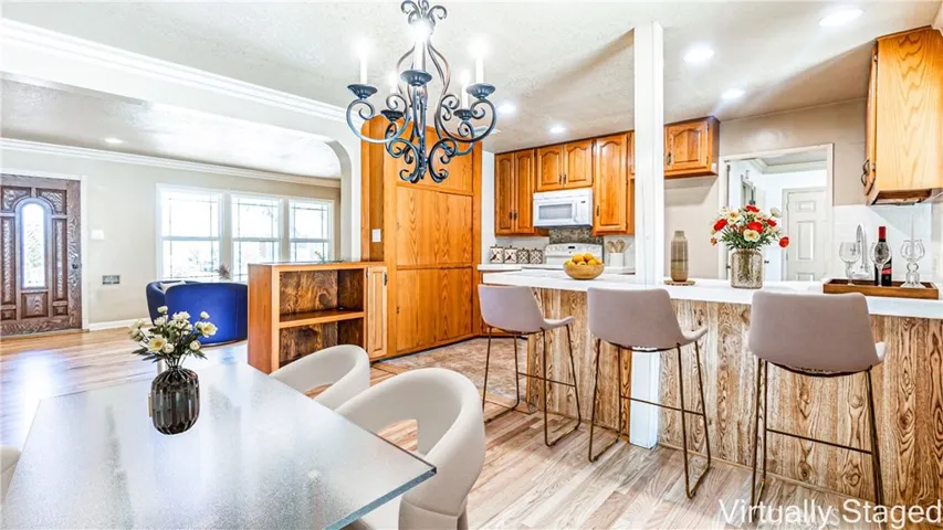 Dining Room with Chandelier