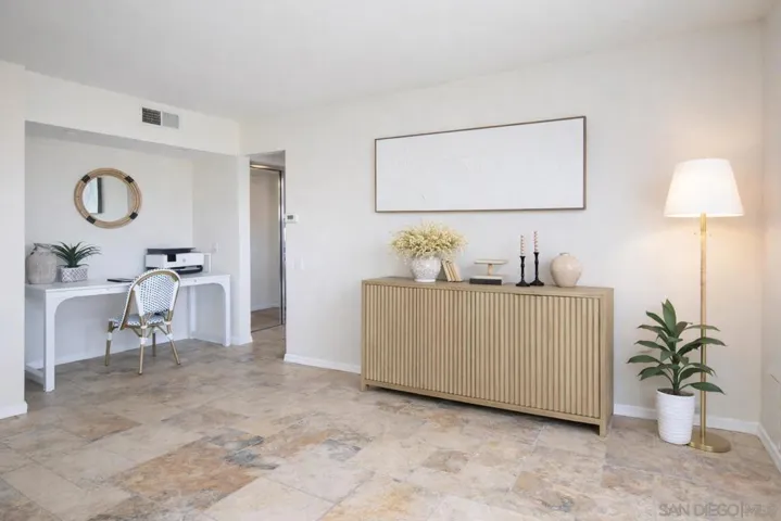 Desk area in family room