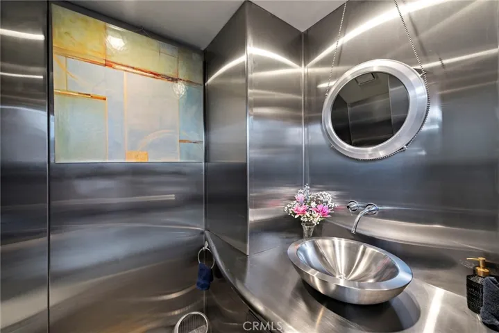 Powder room on main level of home