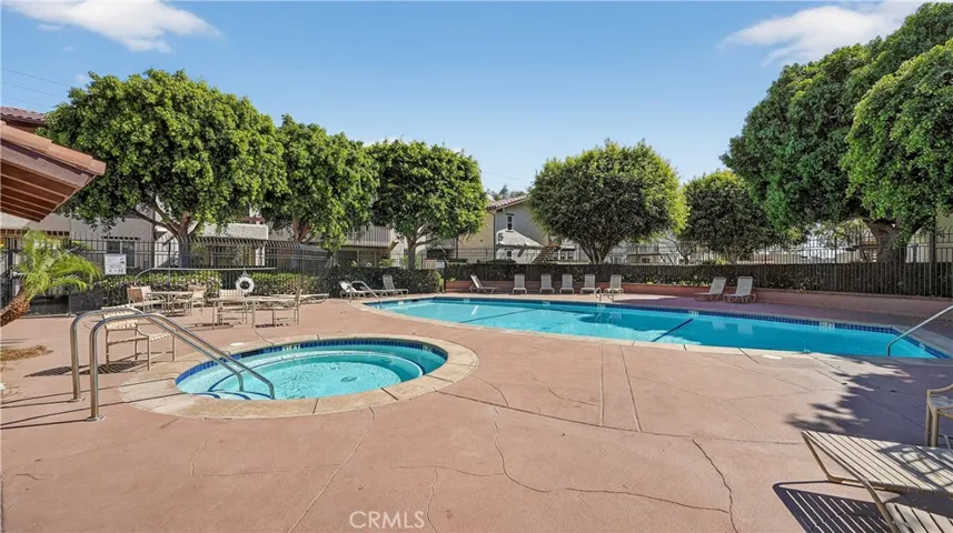 Gated community pool and spa