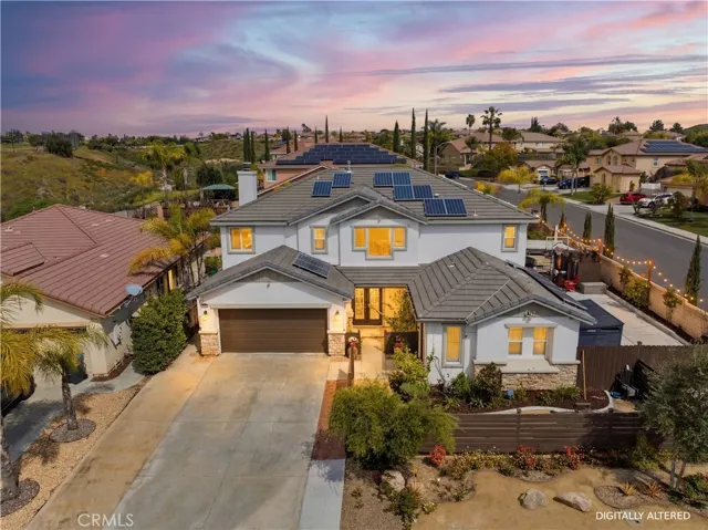 Welcome home! Digitally altered to show home at twilight.