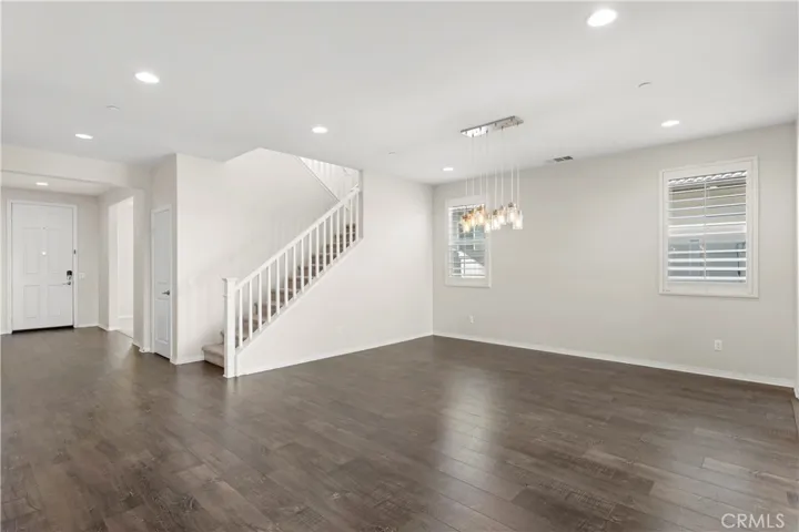 Dining area open to the kitchen and family room