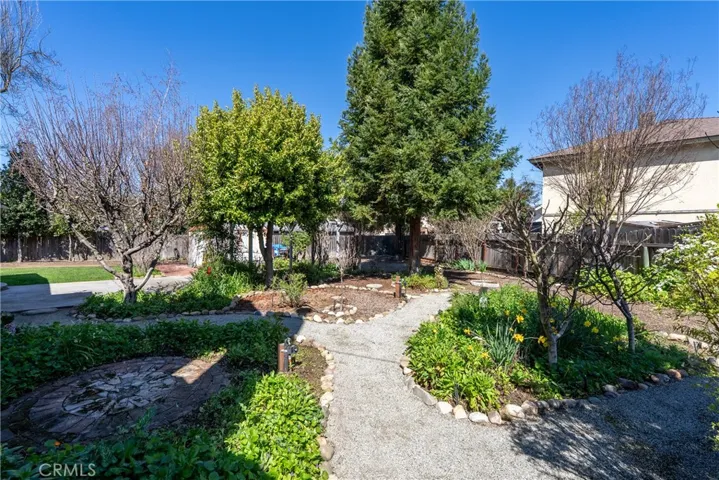 Pathways lead you all around the yard.