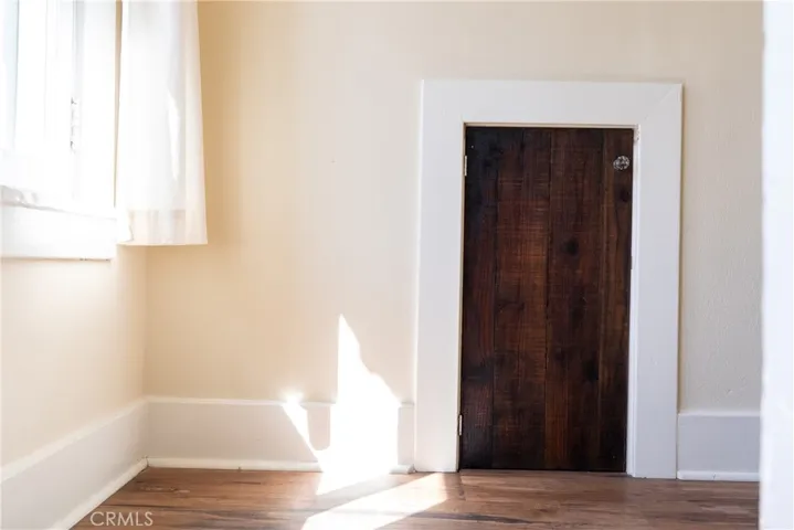 At the top of the stairs you'll find a small storage closet.