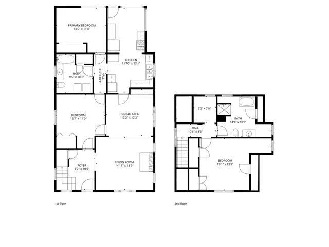 Floorplan of the home. Layout and measurements are approximate.