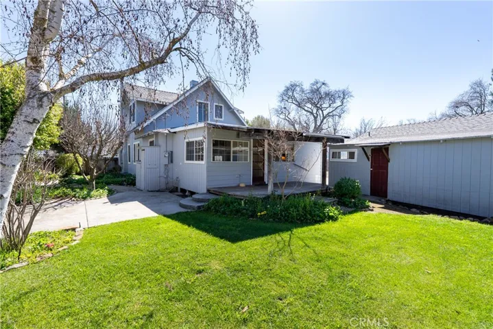 The backyard has an outstanding grass area that could be used for a backyard game of soccer or cornhole.