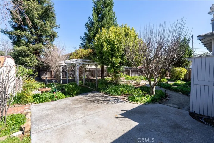 Fabulous concrete patio is positioned perfectly in the backyard to enjoy the surroundings.