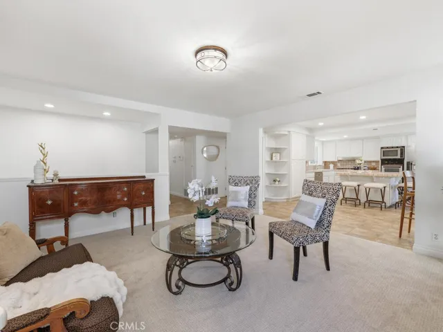 Living room open to kitchen