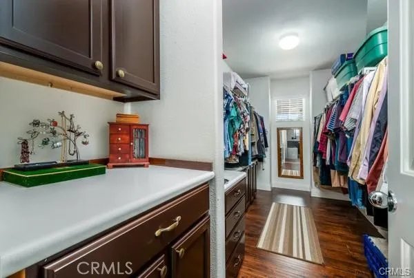 Walk in Closet with drawers in the Main Bedroom