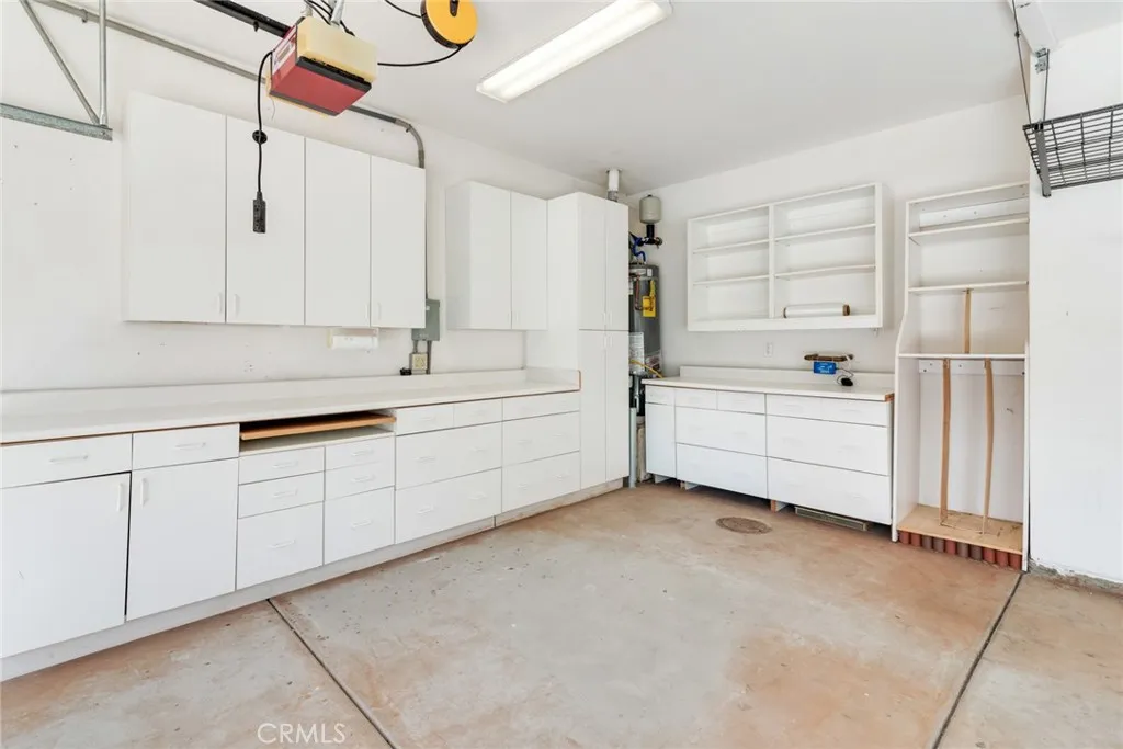 White Cabinets Galore on West Garage Wall