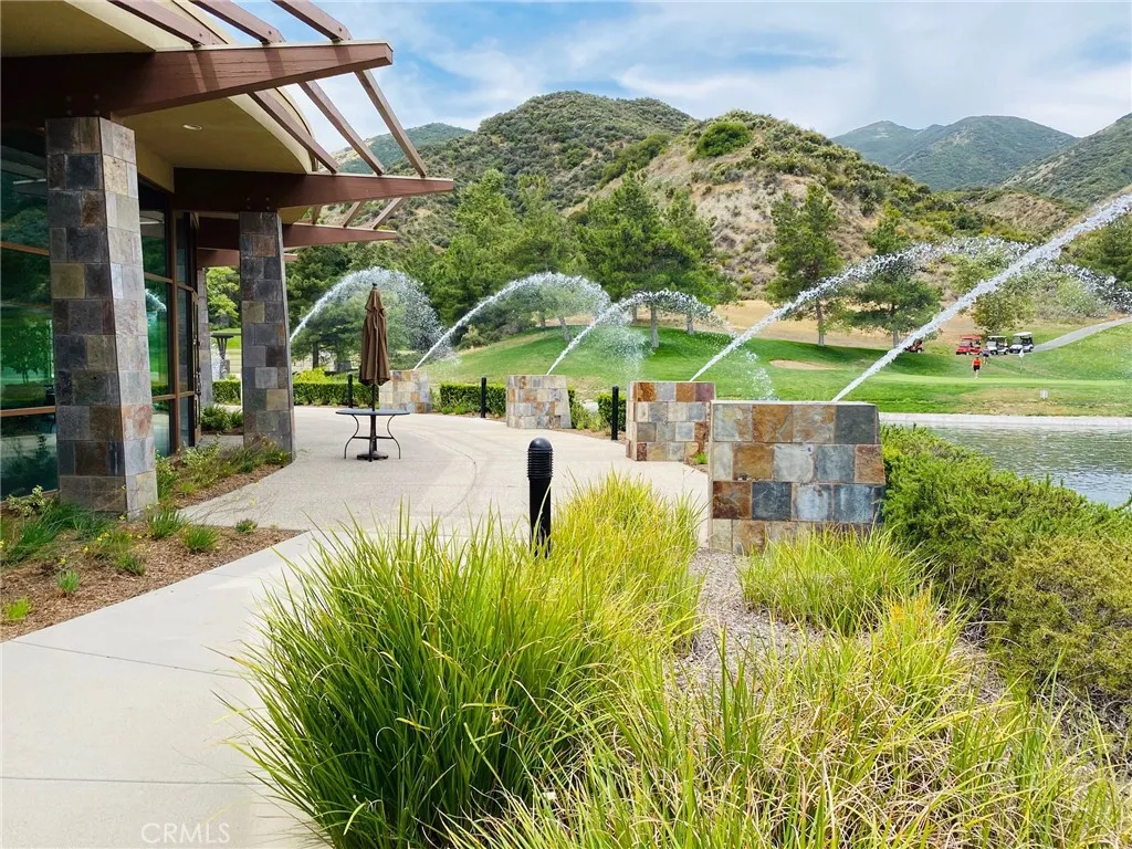 Colorful Fountains Located Outside Lake Center