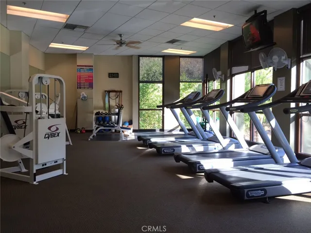 Well-equipped Gym at Blue Water Sports Club; included in HOA Fee