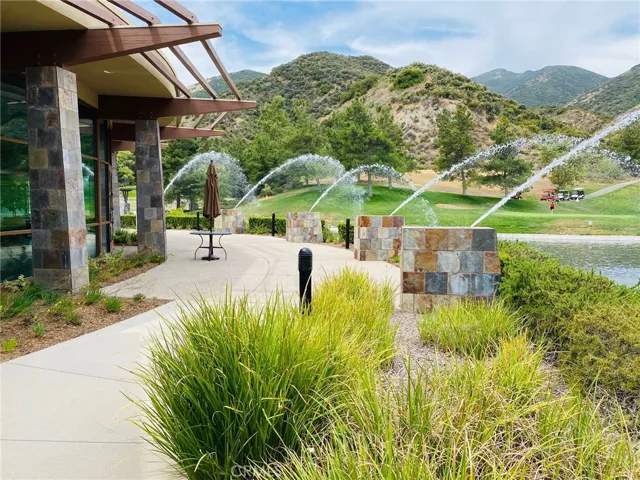 Colorful Fountains Located Outside Lake Center