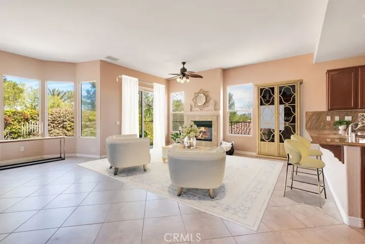 Staged view of Great Room with AI furnished