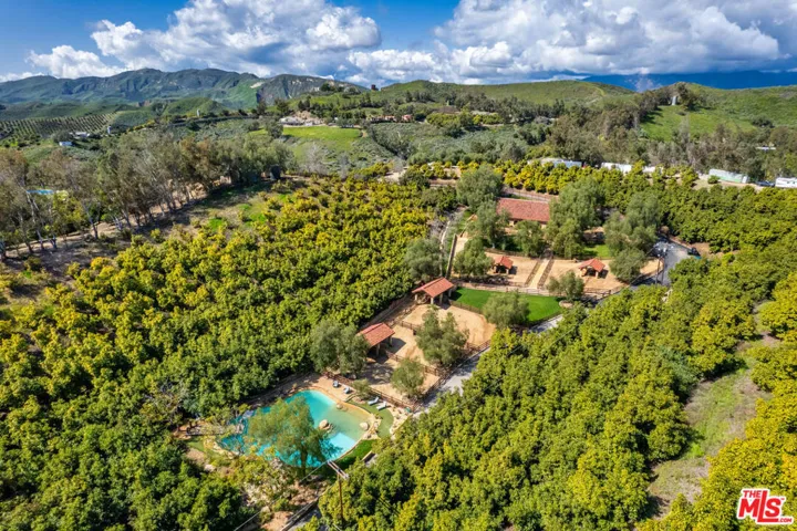 Bird's Eye View of Farm
