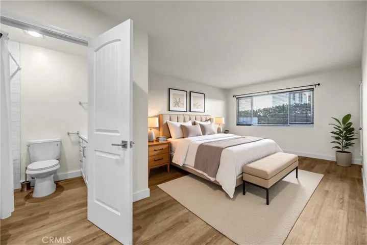 Master Bedroom with Private Bathroom Virtually Staged