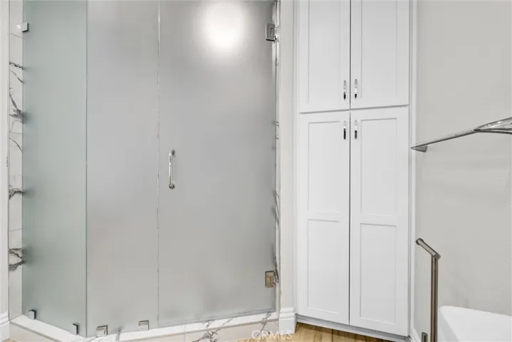 New Primary bath #1 extra large enclosed shower and linen closets