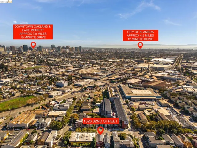 Aerial view of property's location featuring nearby urban area