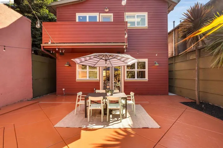 View of patio with outdoor dining space