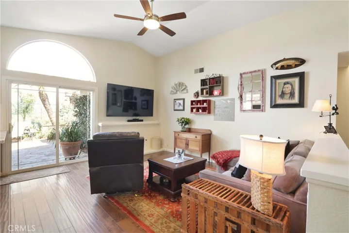 Family room with sliding door to back patio