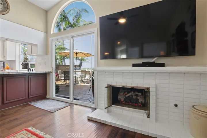 Fireplace in family rrom