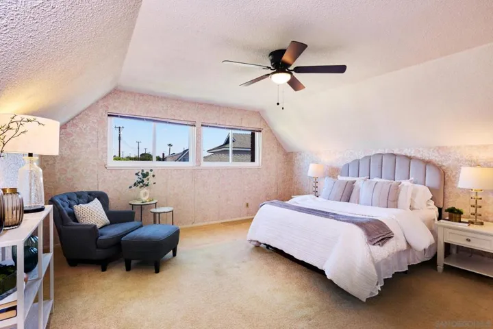 One of four bedrooms, one of two loft-style bedrooms.