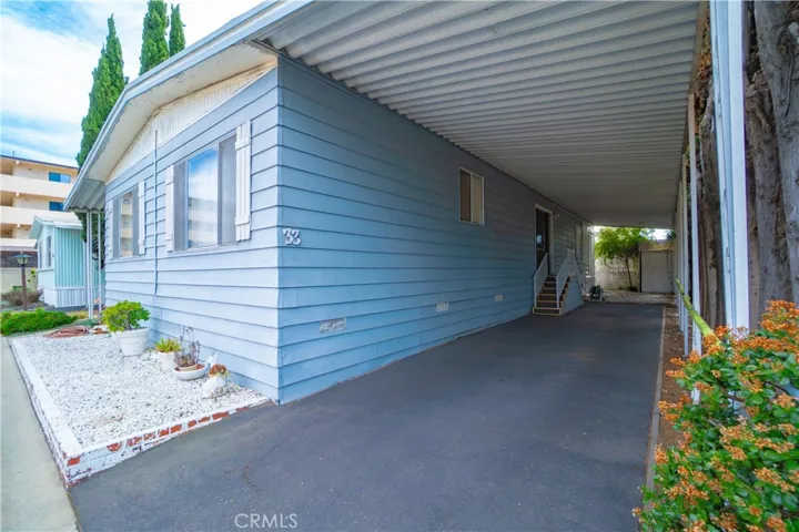 West side of home carport area