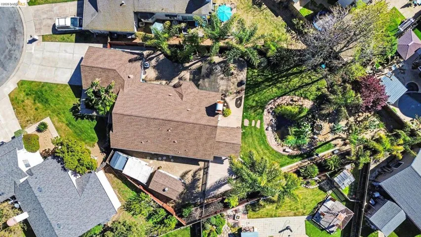 Aerial view of residential area