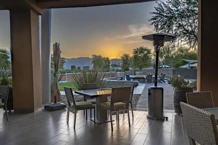 Trilogy Polo Clubhouse patio sunset