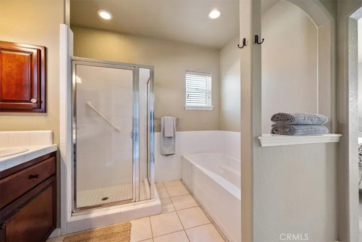 Soaking tub and Walk-in Shower