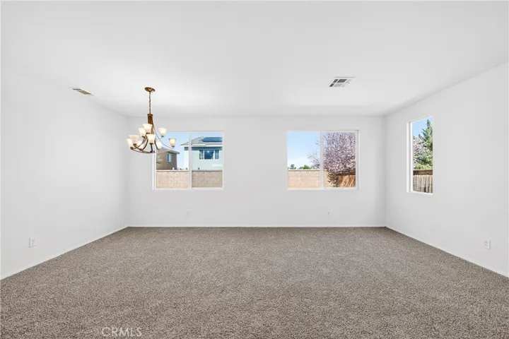 Formal dining and living room combo area