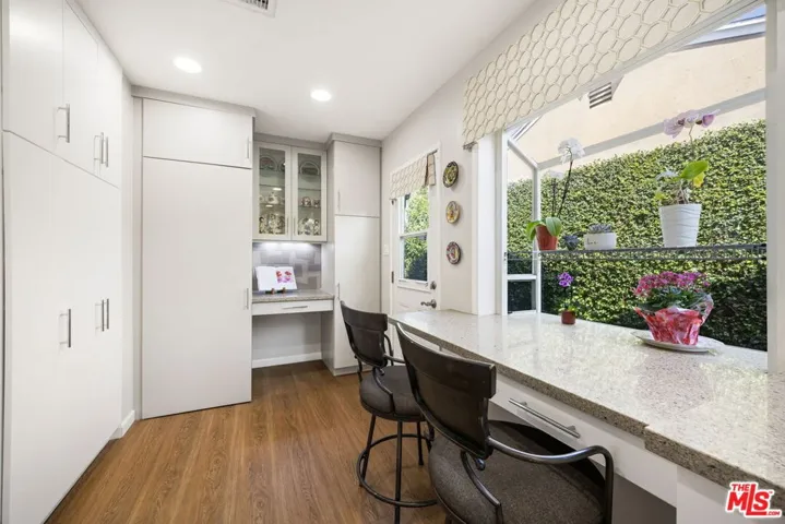 desk nook in kitchen