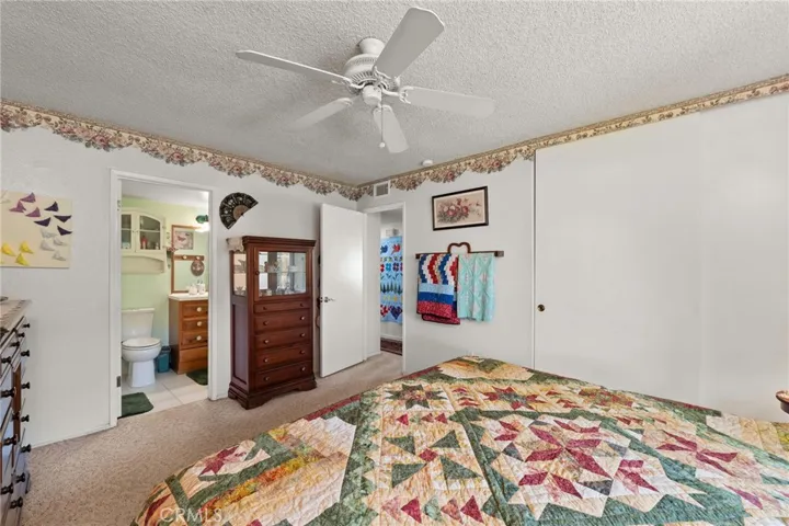 The ensuite bathroom has a door to allow for privacy or for people who are on different schedules!