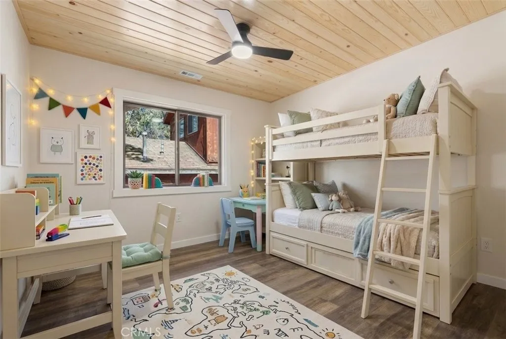 Virtually staged bedroom