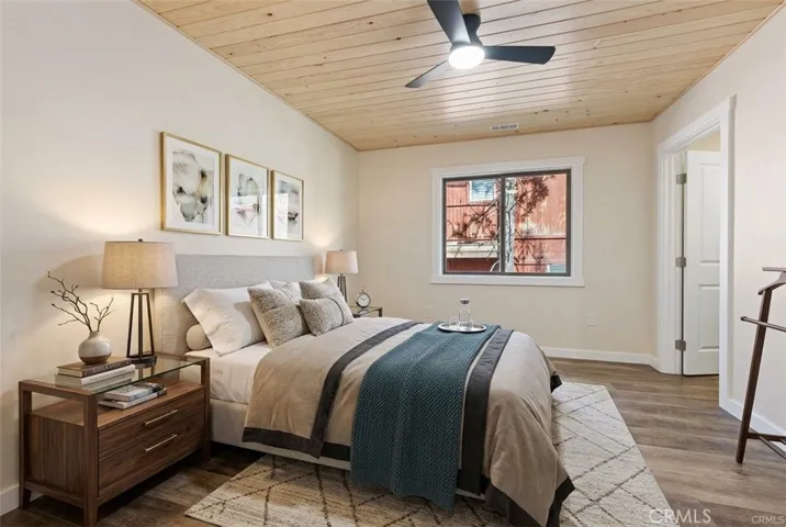 Virtually staged bedroom