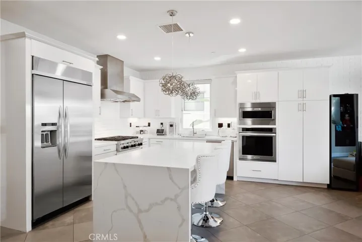 Chef's kitchen on the second level