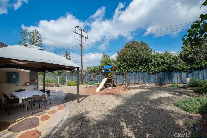 The backyard is easy maintenance.