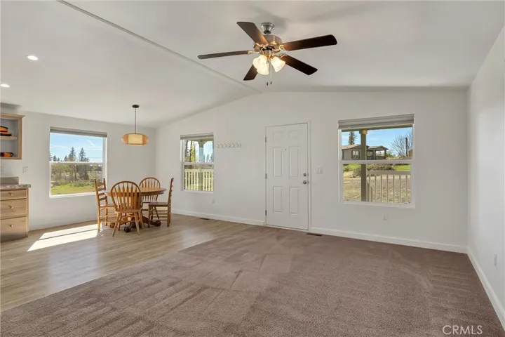 Looking at the front entry from the living room